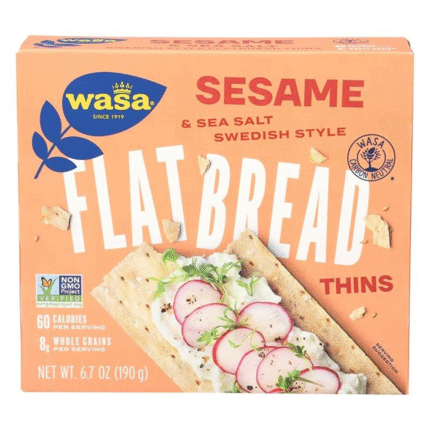 Wasa Flatbread Thins Crackers, Sesame and Sea Salt