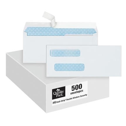 Quality Park #8 Double Window Envelopes